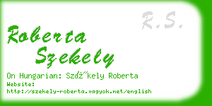 roberta szekely business card